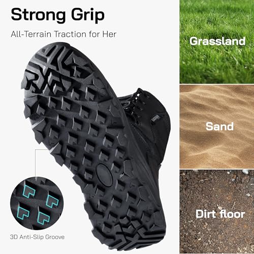 Image of Women's 8 Inch Hiking Tactical Combat Boot Waterproof Military Work Boots Lightweight Military Boots Non Slip Ankle Support Outdoor Boots for Women
