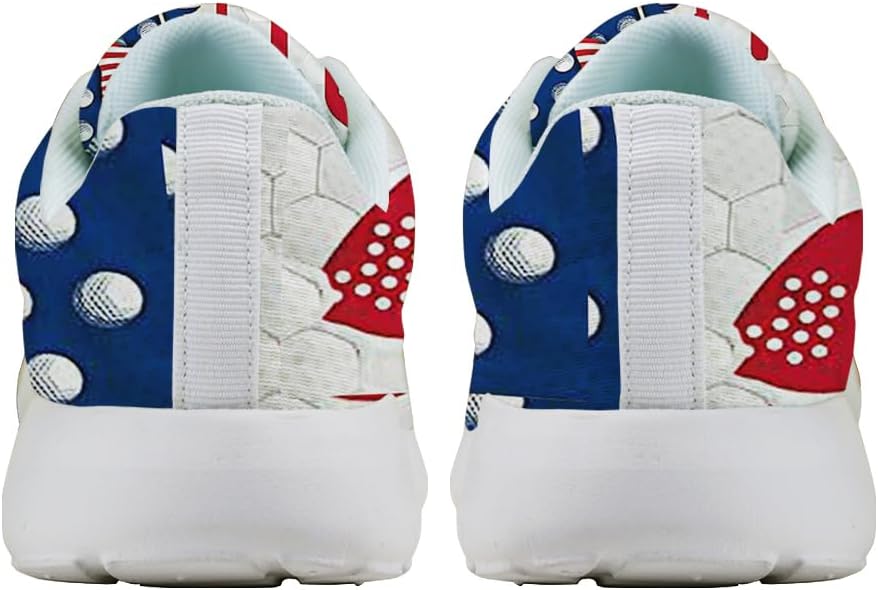 American Flag Golf Shoes for Women Men Trail Running Casual Fashion Sneakers Slip-on Tennis Shoes