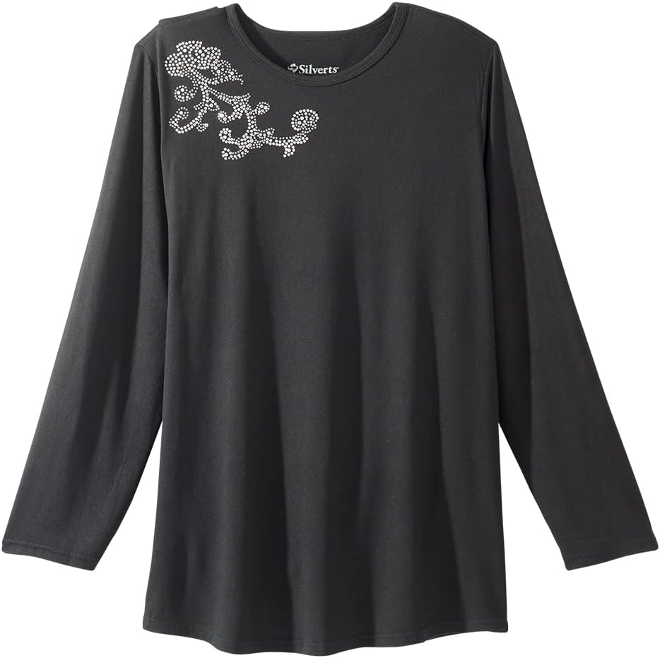 Women’s Open-Back Adaptive Long Sleeve Embellished Top