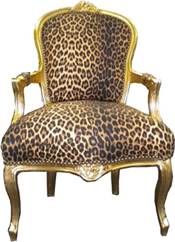 Casa Padrino Salón Barroco Silla Leopardo/Oro