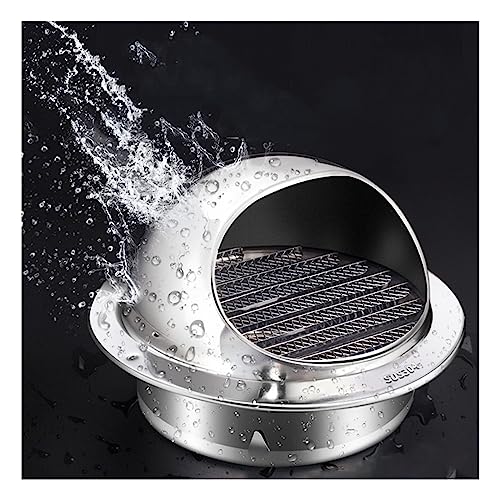 Tapa de ventilación de pared contra la lluvia con rejilla redonda de 120mm 2