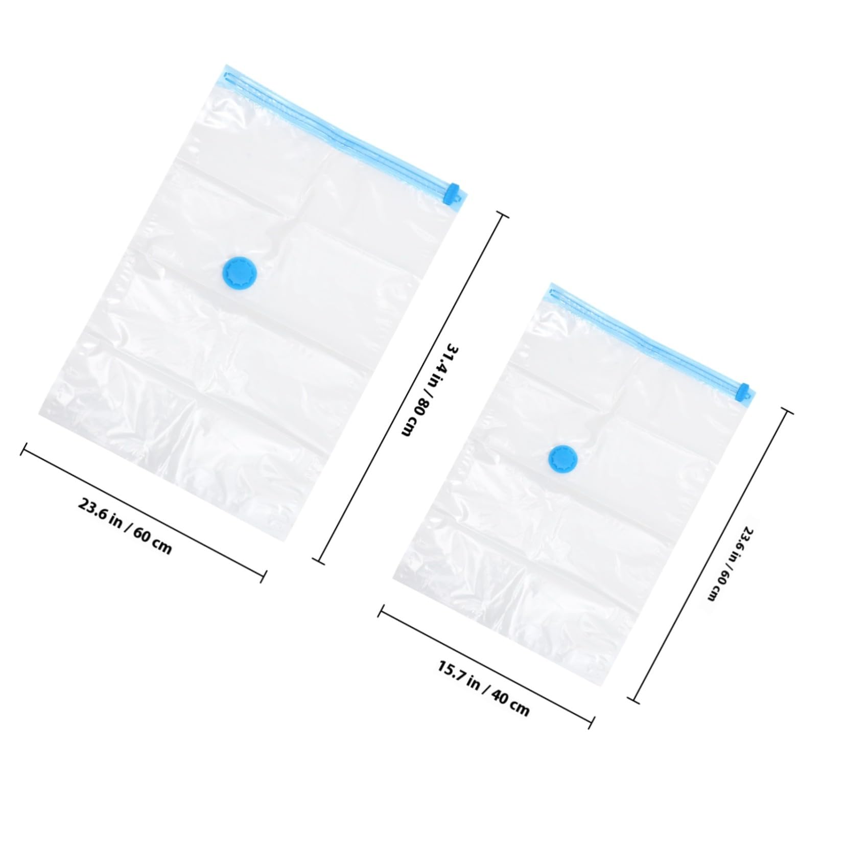SOLUSTRE Vakuum Kompressionsbeutel Teilig mit Handpumpe Transparente Vakuumbeutel zur Platzsparenden Aufbewahrung von Kleidung Bettdecken und Kissen für Zuhause und Reise