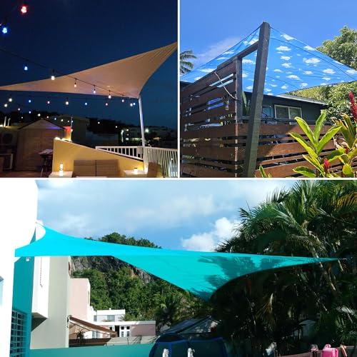 Patio P-RS-S121217LGY Paradise Sun Shade Sail Waterproof 12' X 12' X 17' Right Triangle Canopy Shade Cloth Uv Block Durable Awning Canopy Outdoor Garden Backyard Light Gray thumb #6