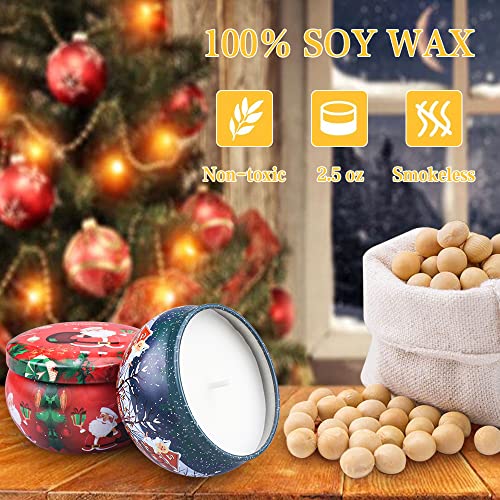 Christmas Scented Candles Gift Set For Women, Xmas Candle For Home Scented, Natural Soy Wax Aromatherapy Candle Set Stress Relief, Holiday Decoration Gift For Mom Best Friend Men Sister Xmas Chrismas #TOP4