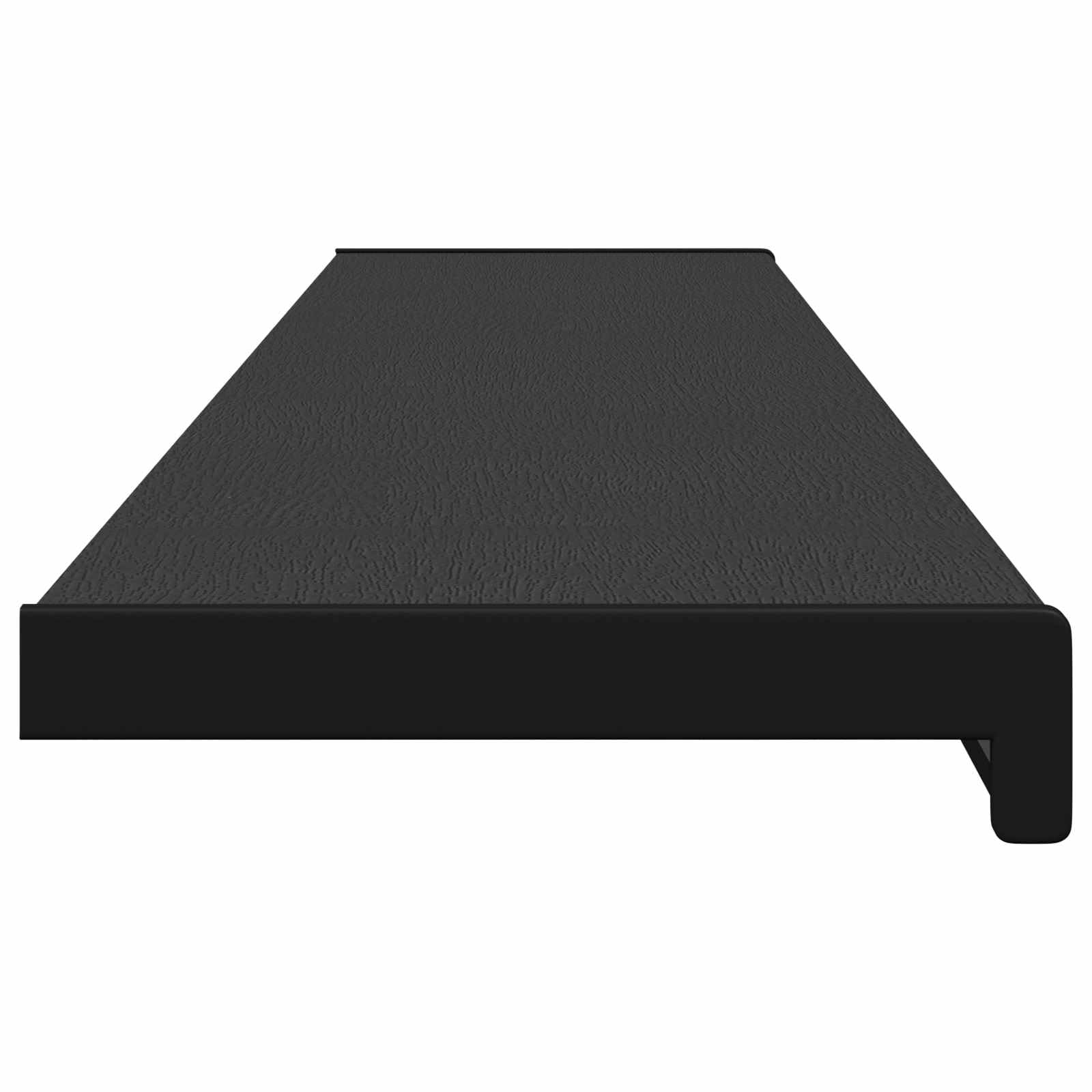 davanzale in PVC nero con venature del legno, 120 x 25 x 4,5 cm, moderno davanzale per finestre per interni ed esterni, facile da pulire e resistente all'umidità