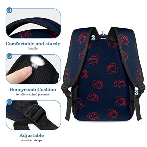 Sac à dos rose avec trousse robuste anti-déchirure pour élèves et ados - 4