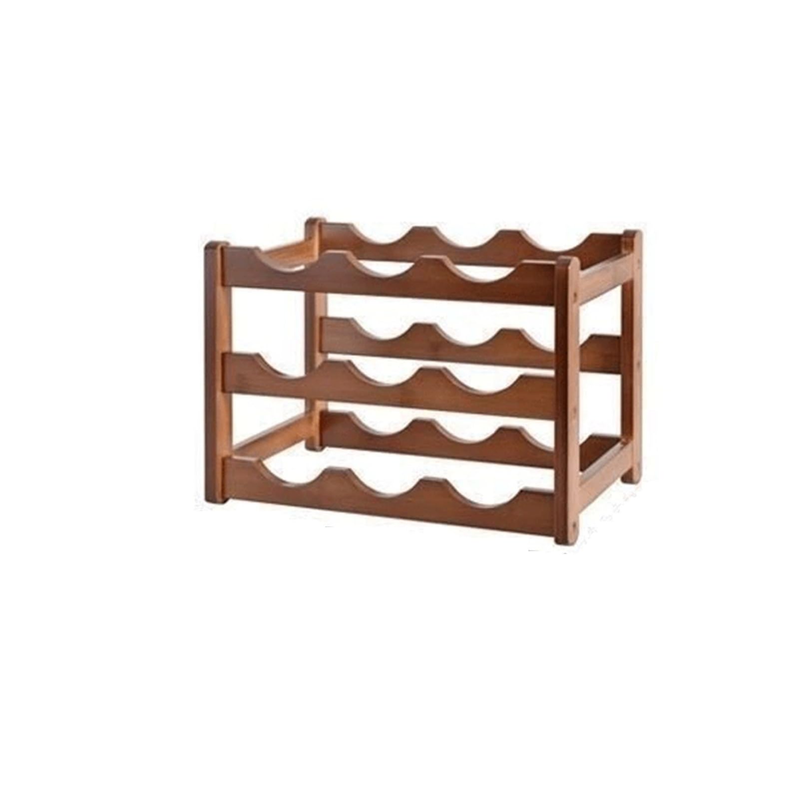 Soporte para vino Estante de madera for vino tres niveles, estante exhibición for, gabinete for casero pequeño Cocina(Pequeño)