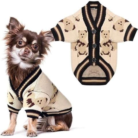 HRTTSY Cute Bear Dog Jumper Cardigan Cover