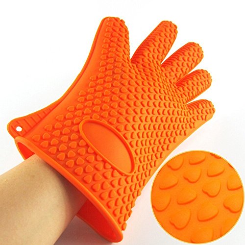 Kitchen Heat Resistant Silicone Glove Oven Pot Holder Baking BBQ Cooking Mitt