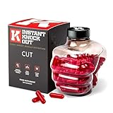 Instant Knockout Cut - 120 Weight Management Diet Pills - Men and Women -100% Natural Ingredients with Glucomannan, Green Tea Extract, Cayenne Pepper Seeds and More - UK Made Premium Supplement