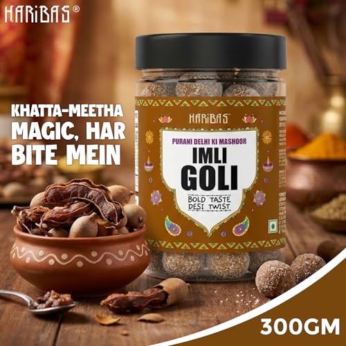 Image of HARIBAS Imli Laddu 300gms Tasty Natural Digestive Candy Pops /Churan Goli