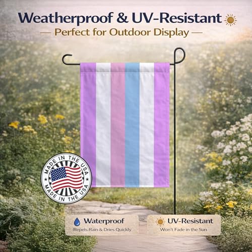Drapeau bigender pride 2 plis multicolore résistant aux UV 28x39 - 7