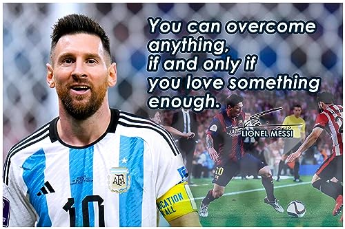 Poster de motivation Lionel Messi P114 pour deco de salle de classe et entraineur