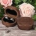 Wedding Ring Box for Proposal, Engagement Ring Holder Gift for Wedding Day, Handmade Wooden Rustic Ring Storage Box Engagement Gift