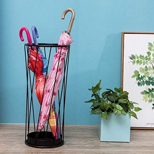 Iron Umbrella Stand Hotel Lobby Home Creative Floor Type Rain Gear Drain Storage Rack Umbrella Organizer Shelf(E)