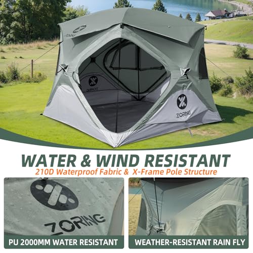 Carpa Pop Up para Camping 4 Personas Verde miniatura 6