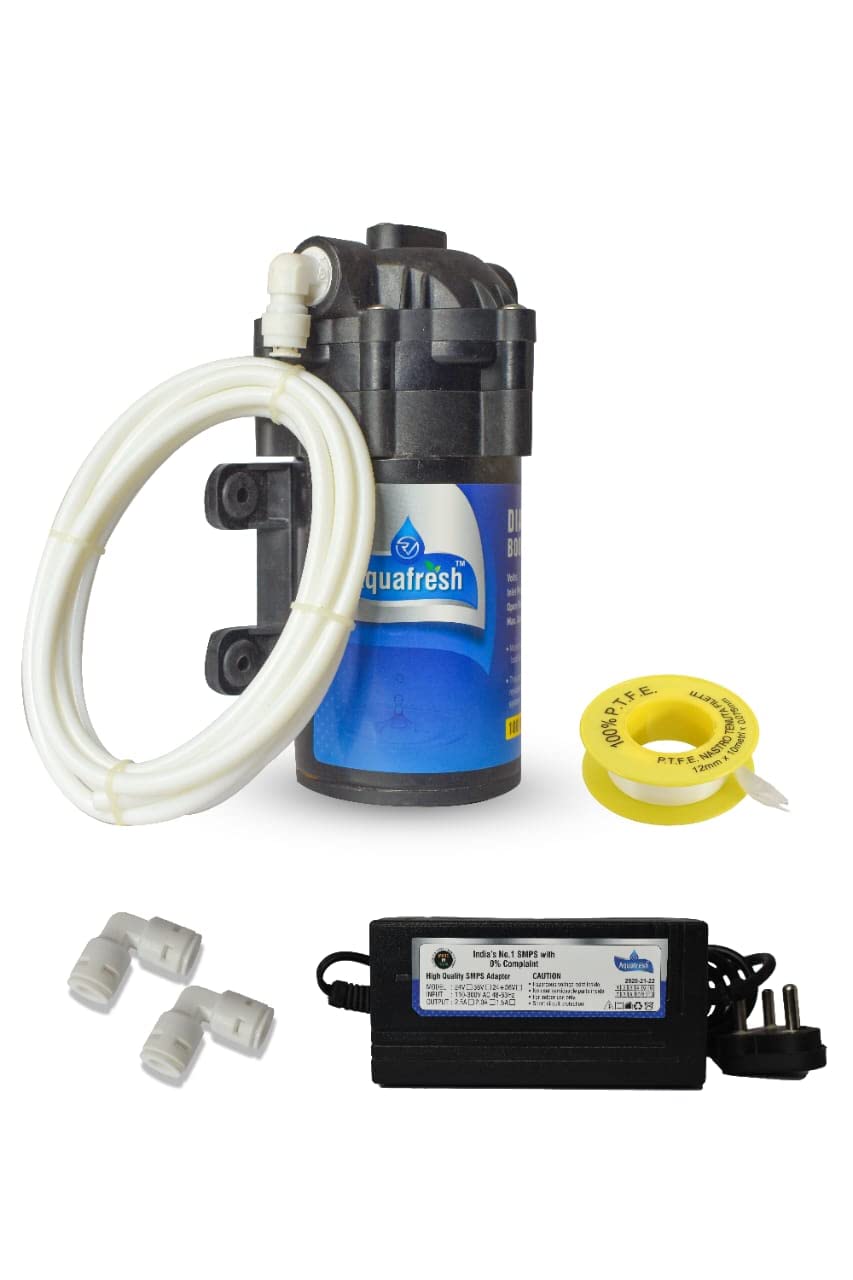 RVAQUAFRESH 100 GPD RO Water Purifier Booster Pump Set (Teflon Tape, Ro