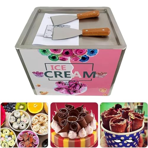 Kommerzielle Maschine zur Herstellung von frittierten Eisrollen, 330 W Mini-Eismaschine for zu Hause, DIY-Maschine for gebratenen Joghurt, Maschine zur Herstellung von frittierten Joghurt-Eisrollen – Bild 5