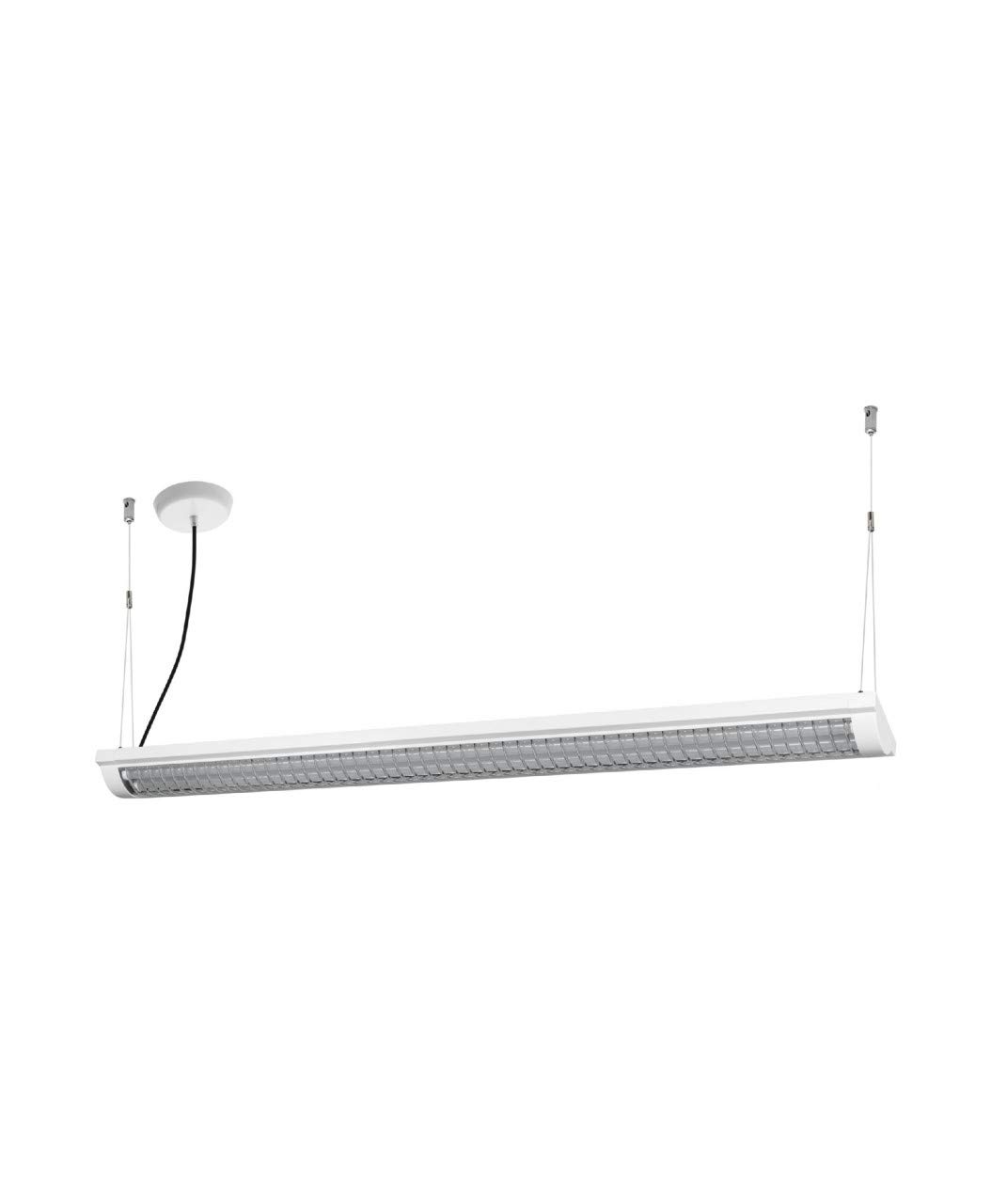 Ledvance LED Büro-Lichtleiste, Leuchte für Innenanwendungen, Klick-Dim über Wandschalter, Länge: 120 cm, LED Office Line Grid 4060000000000 Weiß