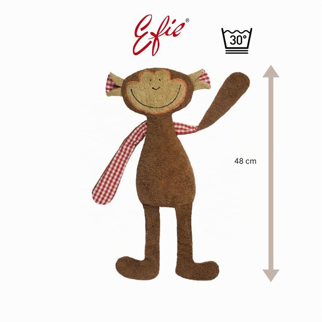 Natureline Efie Bio-Kuscheltier AFFE – Schlenkertier aus kontrolliert biologischem Anbau (KBA) – GOTS-Zertifiziert – handgefertigt in Deutschland – nachhaltiges Spielzeug für Babys & Kinder