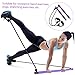 KICHOUSE Adjustable Portable Yoga Bar with Foot Strap Purple Fitness Equipment for Home Workouts for Strength Training Shaping for Men and Women
