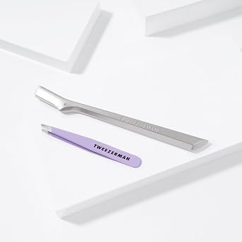 Tweezerman Eyebrow Razor & Mini Slant Tweezer Set, (Set of 5)
