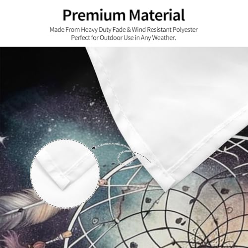Drapeau extérieur 1,2x1,8 m attrape-rêves robuste double face pour maison - 5