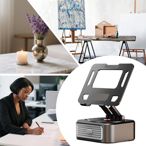 Altavoz inalámbrico portátil con soporte de tableta estéreo ajustable 360 3