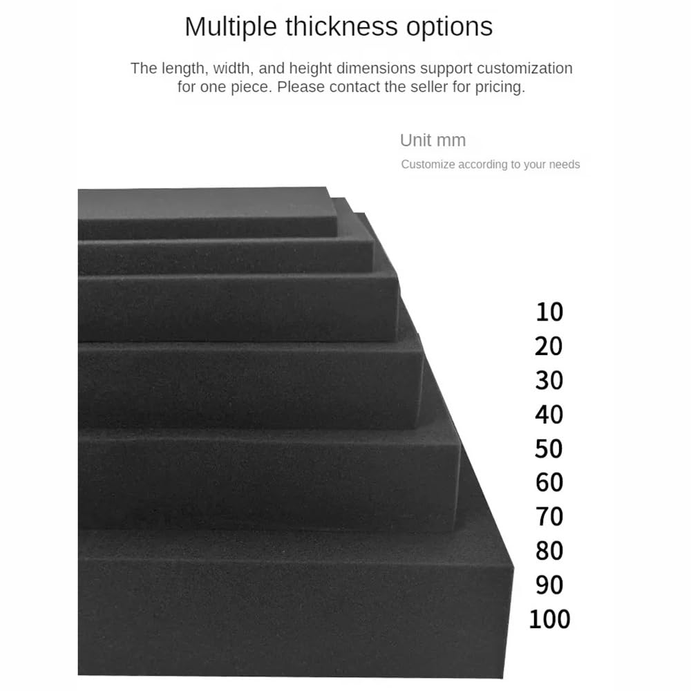 Foams Insert, 50x30cm High Density Foam Pad Toolbox Shock-Absorbing Sponge Sheet Hard Flight Case Shadow Foams Insert Tools Organizer 45x35cm 1PC(L 50cm x W 30cm,H 3cm)