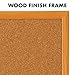 Quartet Cork Bulletin Board, Framed Corkboard, 2' x 3', Oak Wood Frame, Message Board, Vision Board (MWDB2436-ECR)