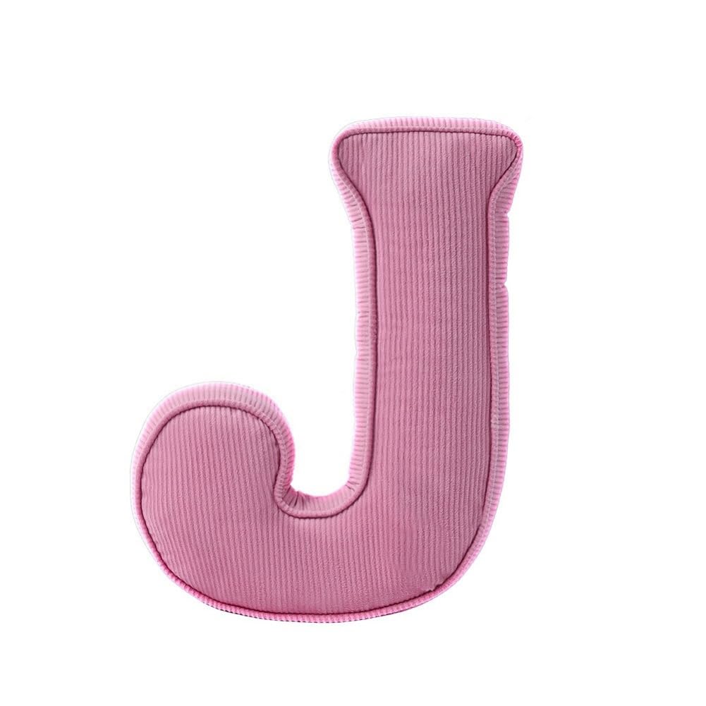 Pink Letter Plush Pillow, Letter Hugging Throw Pillows, Decorative Corduroy Initial Letter Shaped Throw Pillows, Letter Pillows English Alphabet A to