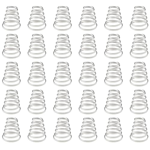 Miokun 2/4/10/20/30 Pack Stainless Steel Universal Quick Release Bike Wheel Skewer Springs (30)