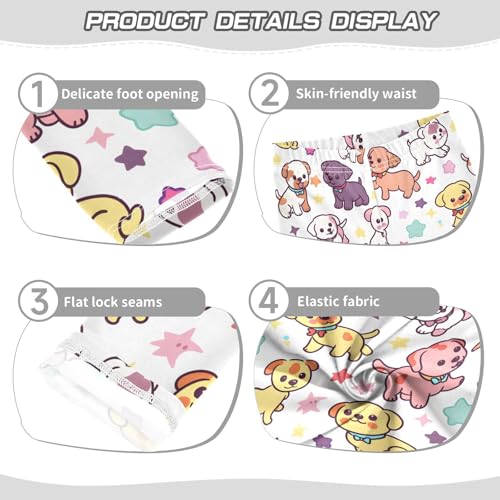 Kawaii Puppy Dog Star Girls Leggings Soft Stretch Workout Yoga Dance Pants for Kids Casual Tights3