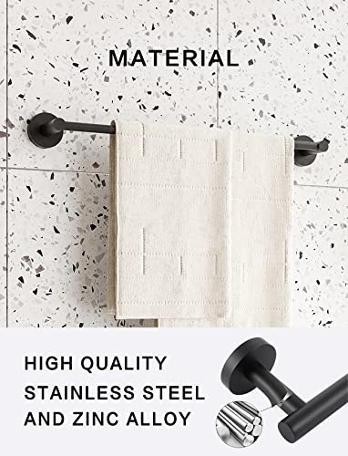 Fixsen 18-Inch Matte Black Single Towel Bar Towel Rack Hand Towel Holder Stainless Steel And Zinc Alloy 1Pc For Kitchen And Bathroom Wall Mount Heavy Duty Storage… #TOP3