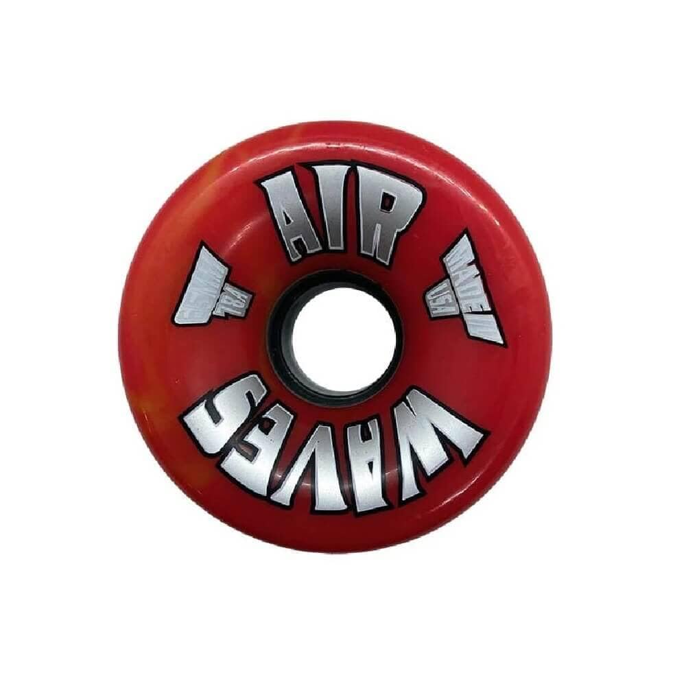 Willies Air Waves Quad Skate Wheel, Clear, 65mm, 78A (4, Yellow/Red)