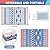 Outdoor Patio Rug Waterproof Camping - Outdoor Rugs Outdoor Carpet, Plastic Straw Area Rug for Patios Clearance RV, Outside Porch Rug Balcony Deck Rug for Camper, Blue Red 4x6 ft