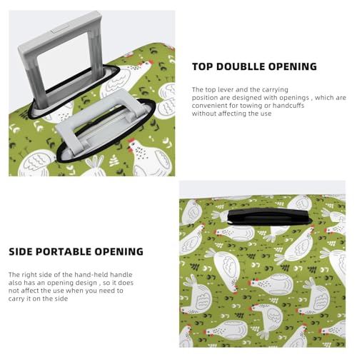Lovely Chickens Luggage Cover Washable Elasticated Luggage Covers for Suitcase TSA Approved Stylish Scratch Resistant Luggage Case Protector4
