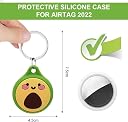 YODI Silicone Cartoon Case Protective Cover Compatible with Airtag Case Locator Tracker Anti-Lost Device Secure Holder Keychain Protection Scratch Resistance (30) gallery image