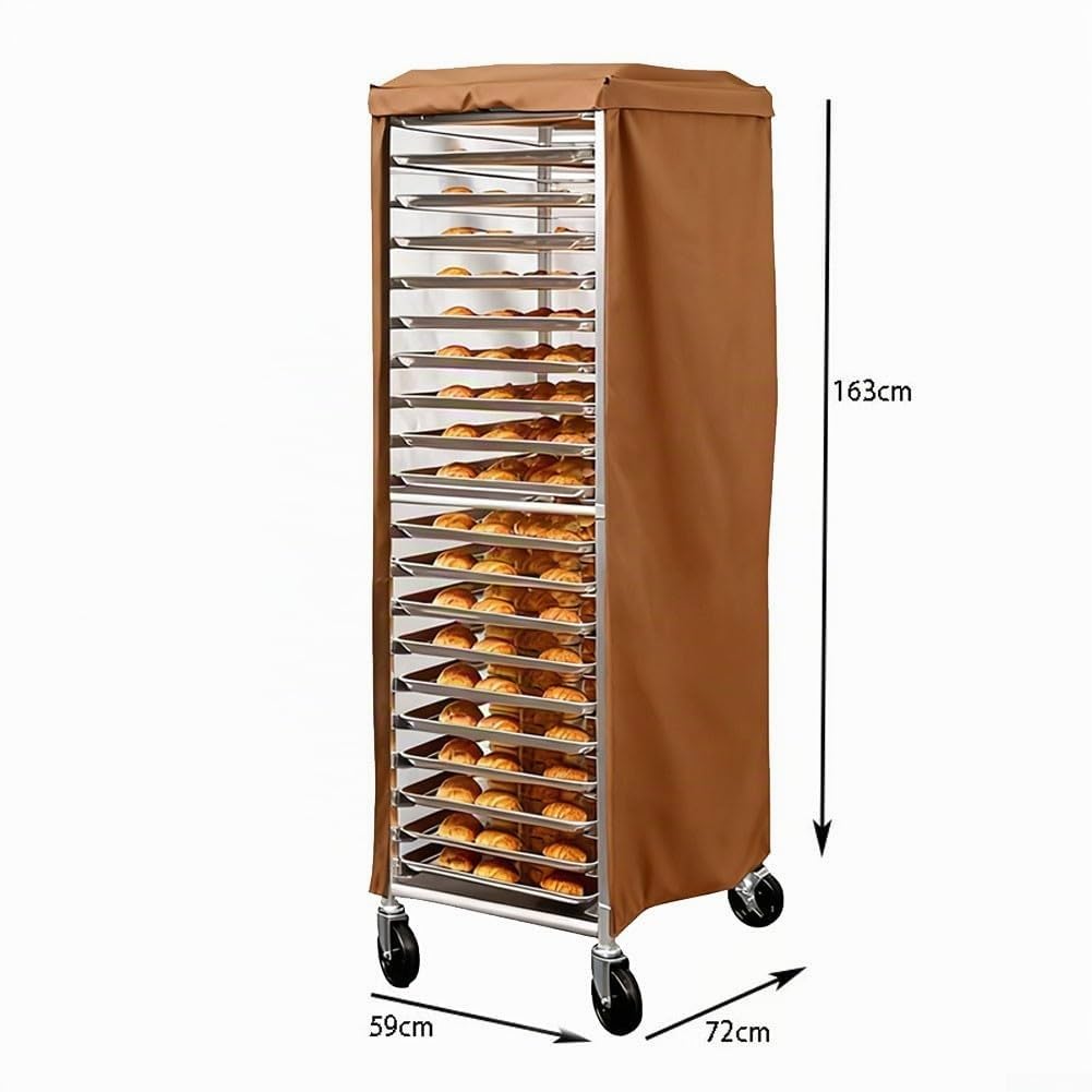 Copertura per panetteria, 58,4 x 71,1 x 162,6 cm, impermeabile, antipolvere, protezione per carrello da cucina commerciale (metri bianco)