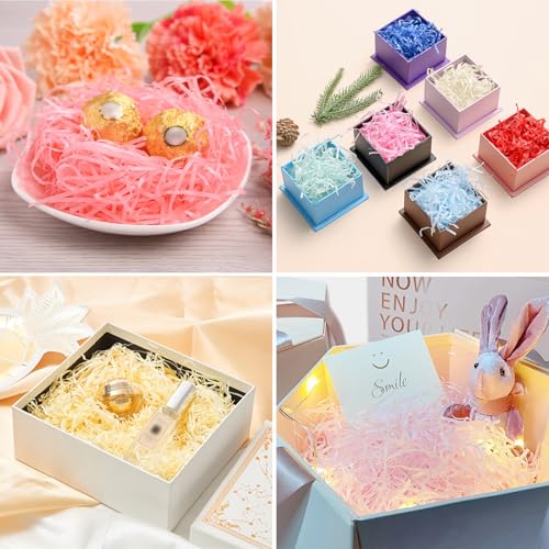 HMJIA Füllmaterial Geschenk 200g Geschreddertes Papier Für füllmaterial Geschenkbox für Party Verpackungsmaterial Füllmaterial für Geschenkbox Dekorations (Weiss)