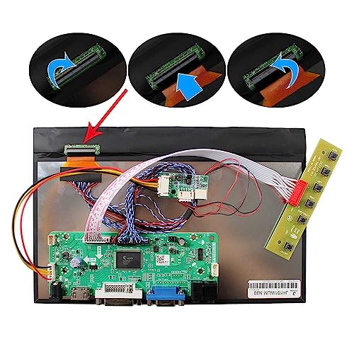 Image of VSDISPLAY 10.1'' 1920x1200 LCD Screen VS101WUM-N20 with DVI VGA LCD Board | 16:10 Display Monitor