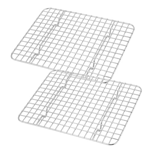 STOBAZA 2Pcs Cooling Racks Baking Rack for Even Air Circulation Thickened Design for Crispy Bread and Pastries for Home Baking