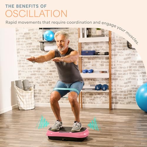 Image of Lifepro Waver Mini Vibration Plate Exercise Machine with Resistance Bands | Compact Design, 99 Speed Levels, 10 Presets, Non-Slip Surface - Vibration Plate for Lymphatic Drainage, Full Body Workout