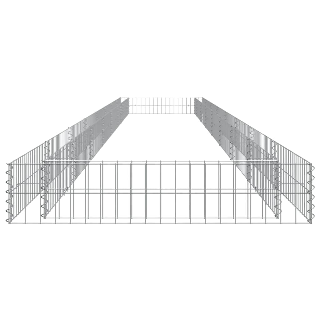 Gavión de acero galvanizado, 800 x 100 x 20 cm, cesta