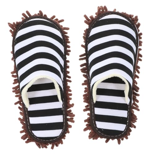 PLAFOPE Zapatillas Limpieza Multifuncional de Chenilla para Cómodas y Absorbentes Mopa de Suelo Desmontable Silenciosas y Duraderas Talla Color Café