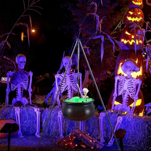 Caldero para exterior accesorio de Halloween gran cuenco con trípode de patio 8