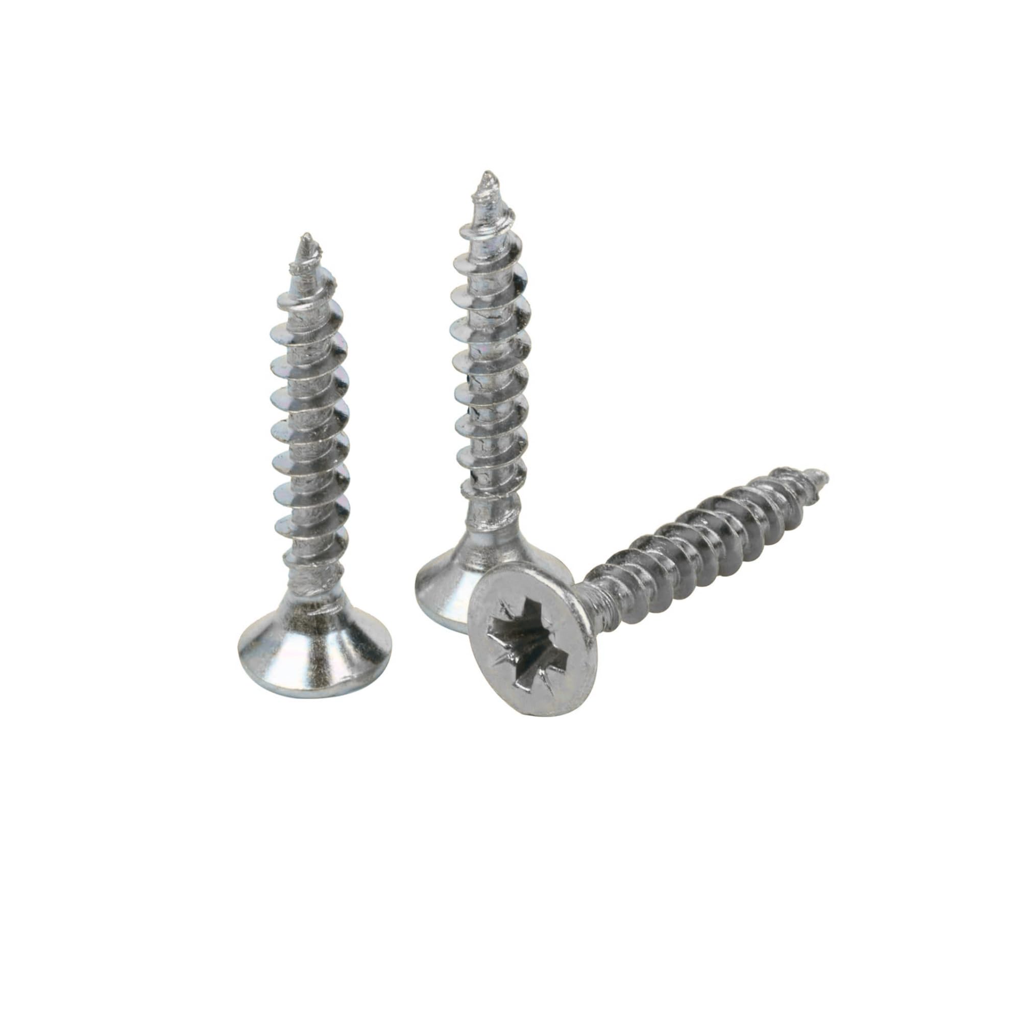 Hardware Solutions - Countersunk Pozi Head Screws - Twin Thread - Hardened Bright Zinc Plated - 8 x 25mm - Pack 200 - Reusable Jar - Image 2