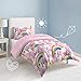 Dream Factory Unicorn Rainbow Comforter Set, Pink, Twin
