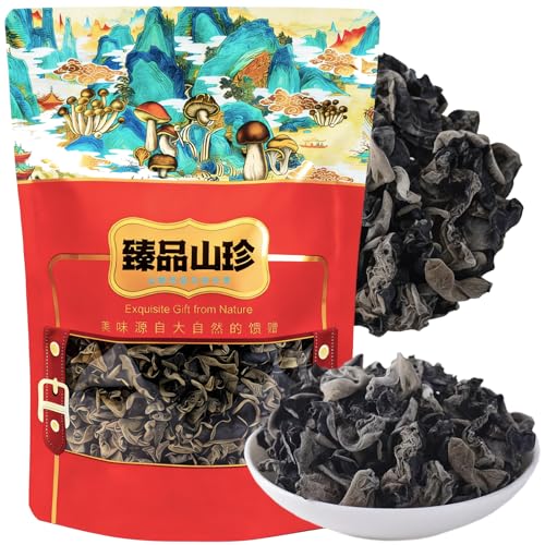 Mu Err Pilze Getrocknet Black Fungus 200g aus China 100% Naturbelassen Ohne Zusatzstoffe Perfekt für Suppen Wokgerichte & Asiatische Küche