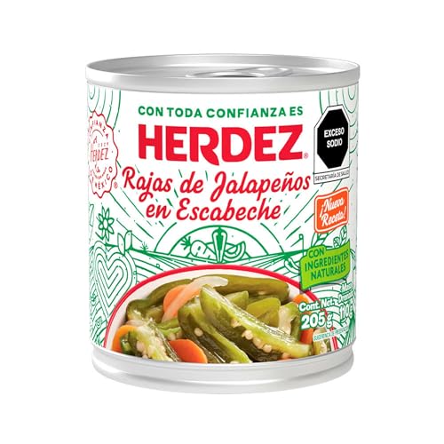 HERDEZ RAJAS DE JALAPEÑO EN ESCABECHE 205 GR - Comida mexicana.